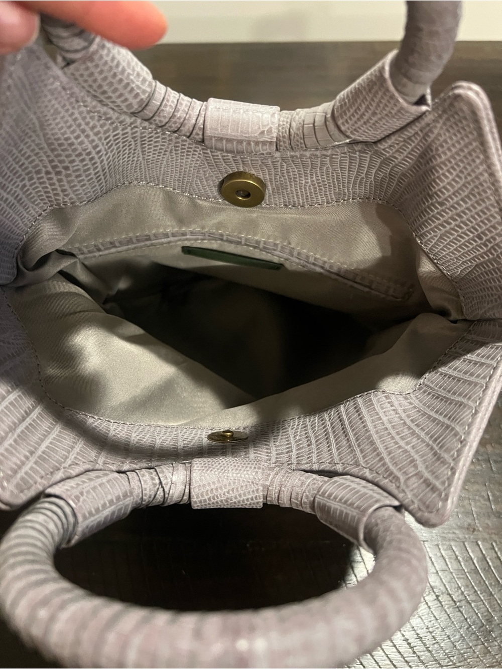 Anthropologie Lavender Textured Crossbody with Wrapped Ring Handle - Picture 4 of 5